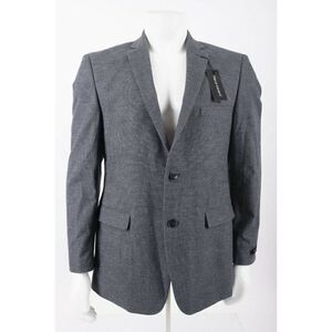 Harve Benard Mens Suit Jacket Blazer Sport Coat Sz 44 44R Black Gray NWT